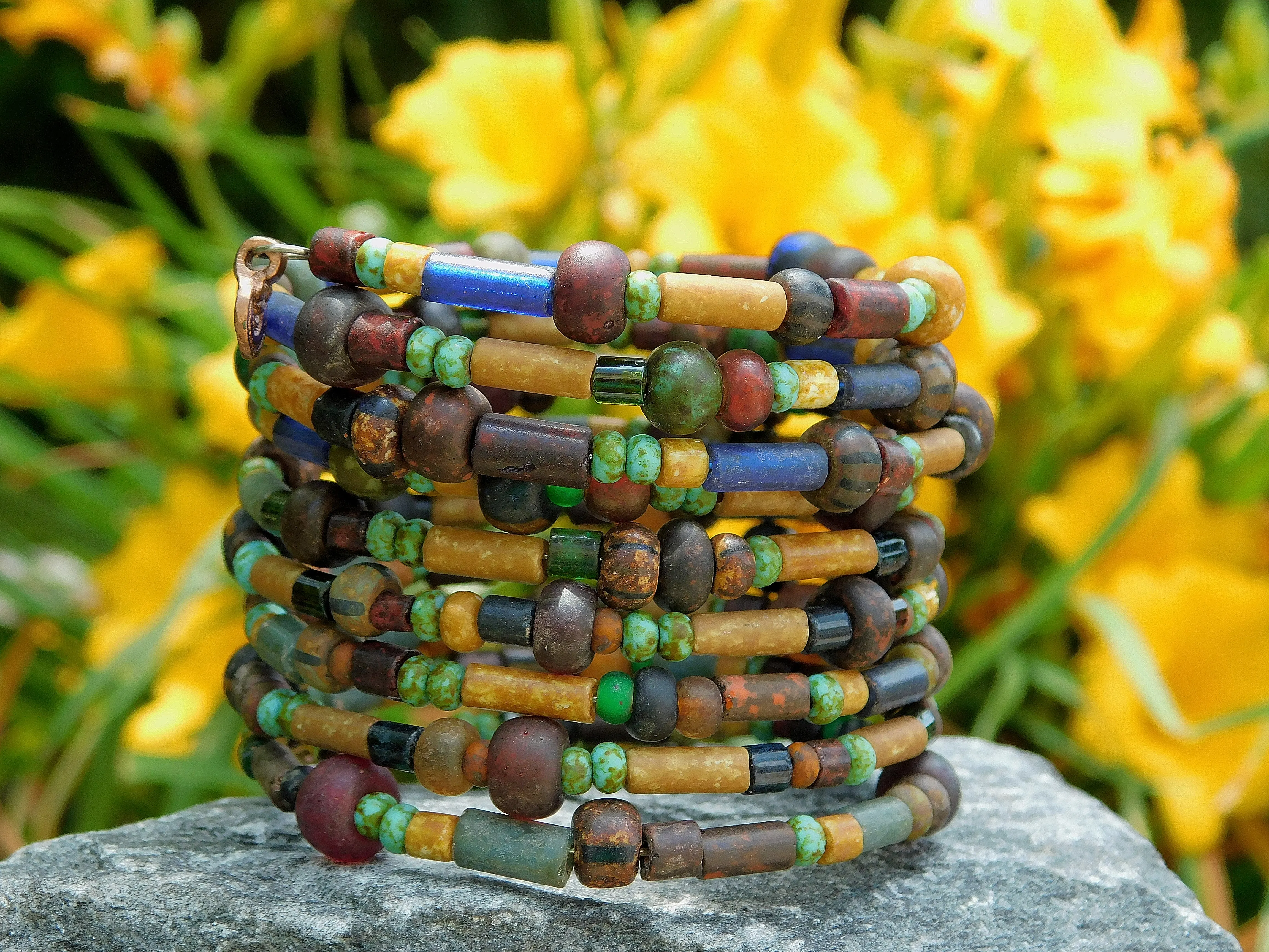 Matte and Aged Picasso Boho Bangle