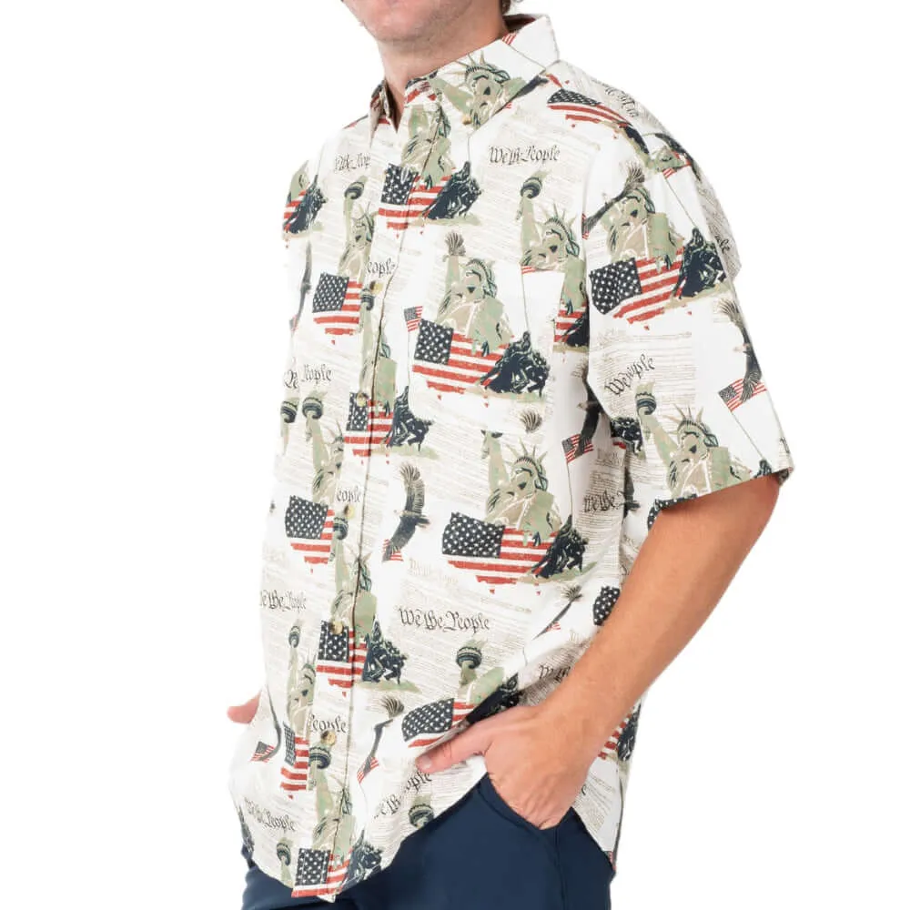 Men's Iwo Jima 100% Cotton Button-down Shirt