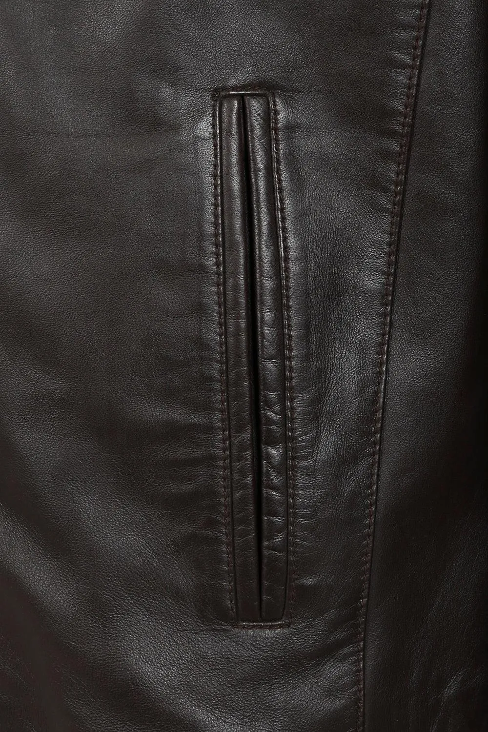 Men's Real Brown Leather Classic Jacket - 'BILLY'