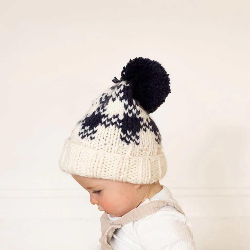 Navy Buffalo Check Hat