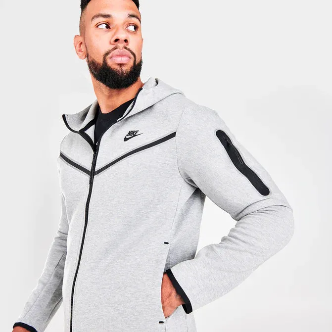 Nike Sportswear Tech Fleece Full Zip Hoodie & Joggers Set Grey