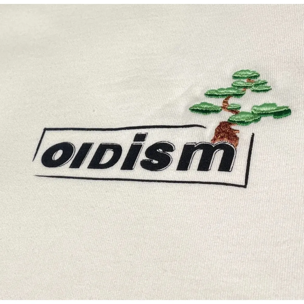 OLDISM OLD/SM POTTED PLANT EMBROIDERY LOGO TEE-WHITE