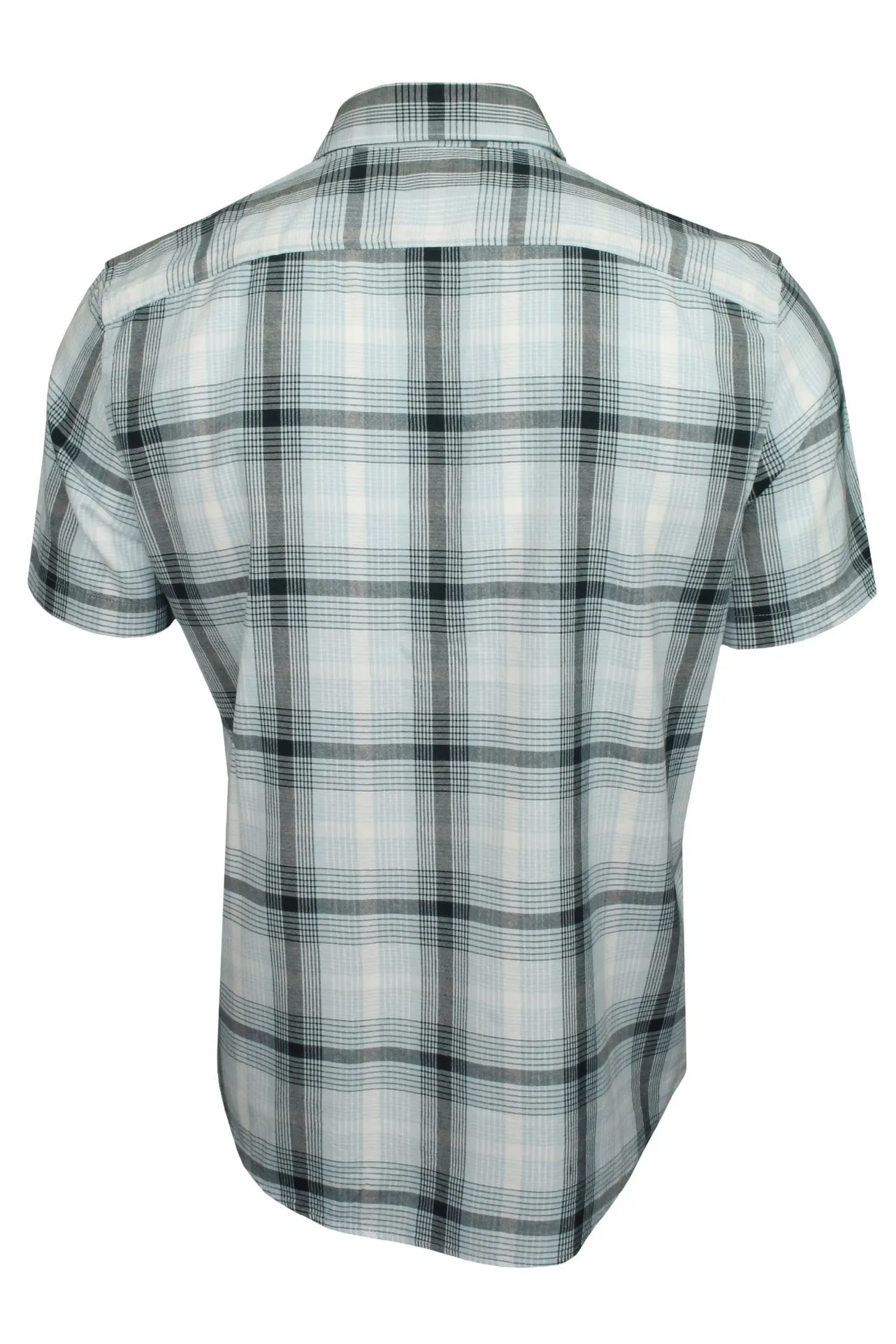 Original Penguin Mens Tonal Plaid Check Shirt - Short Sleeved