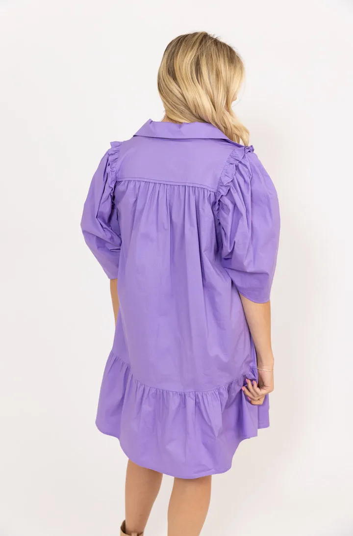 Puff Sleeve Ruffle Dress