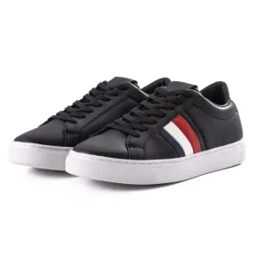 Pull & Bear W Flag Lace-up Trainers - BLK