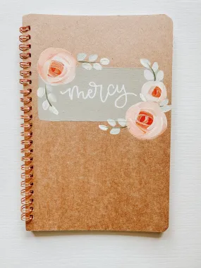 "Mercy" Hand-Painted Spiral Bound Journal