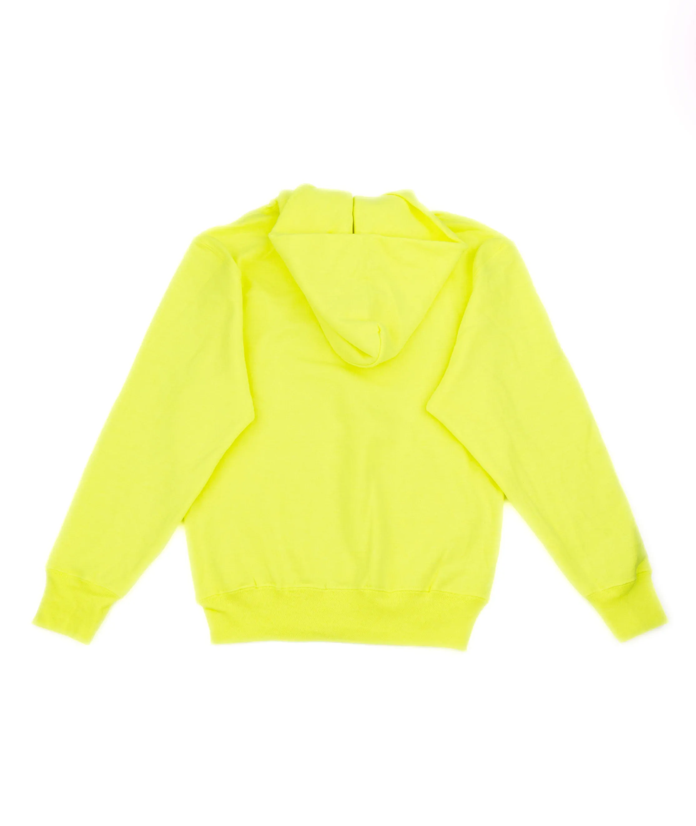 Rainbow Stripes Neon Yellow Camp Hoodie