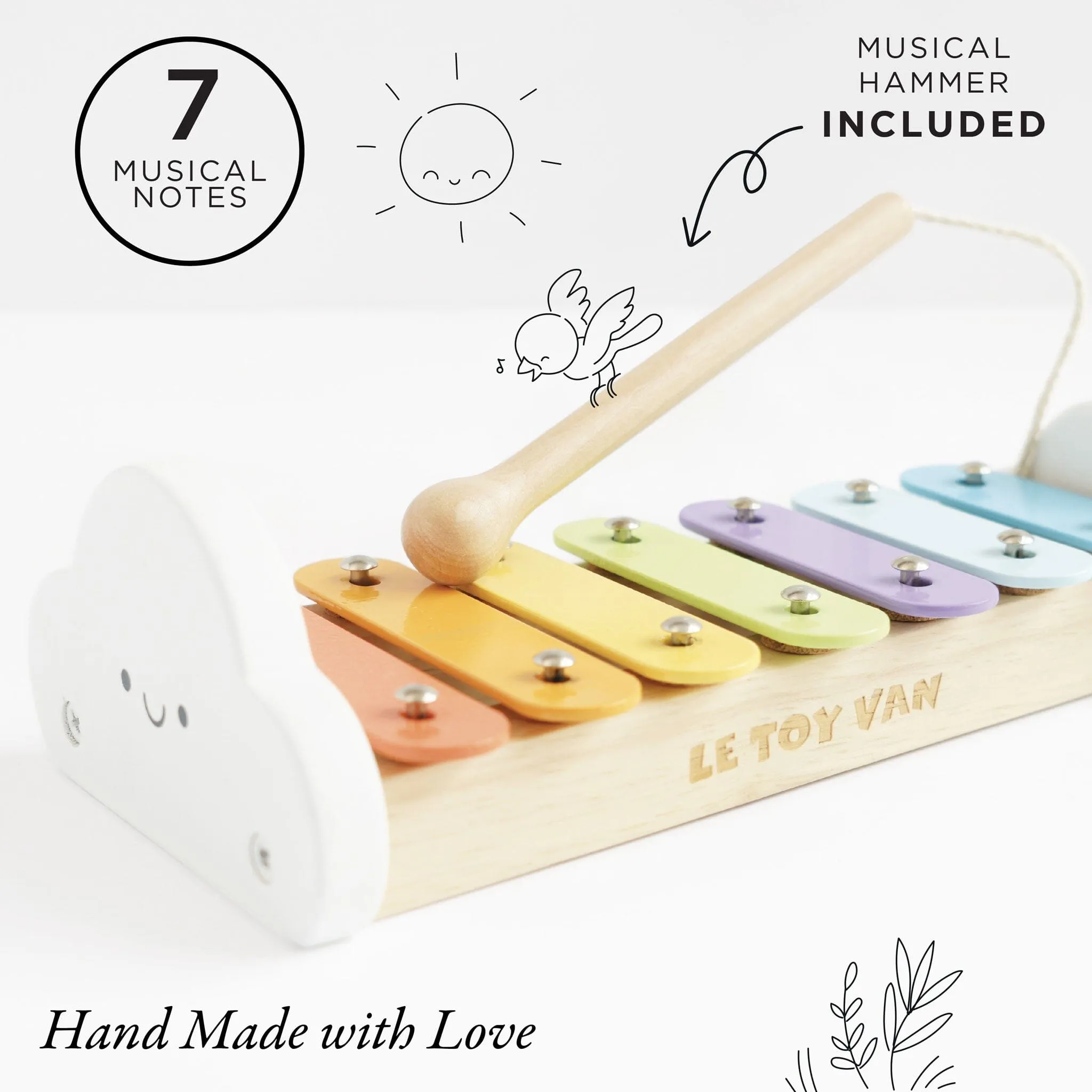 Rainbow Wooden Xylophone