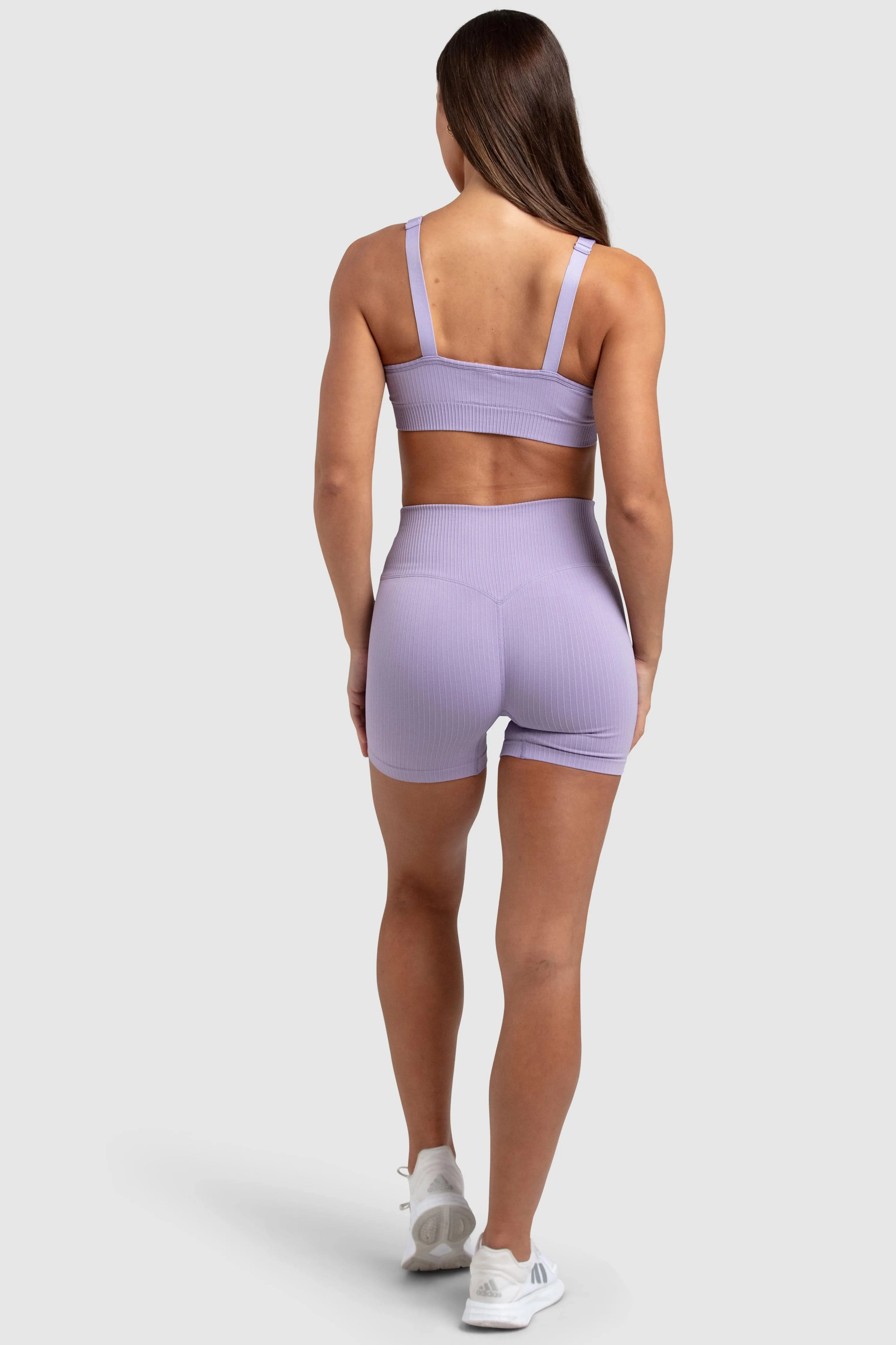 Ribbed Seamless Crop - Soft Purple