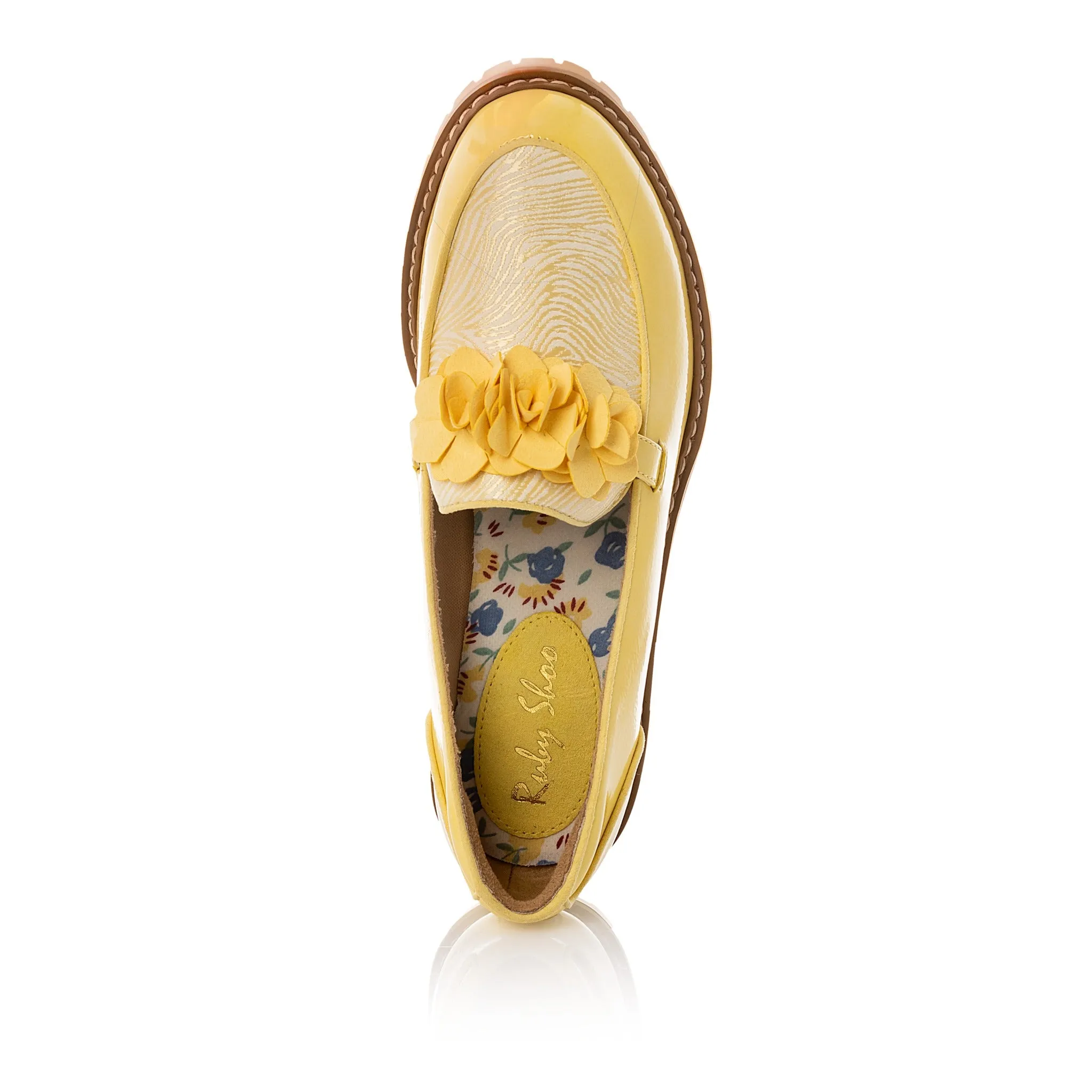 Ruby Shoo Gigi Banana Yellow Loafers