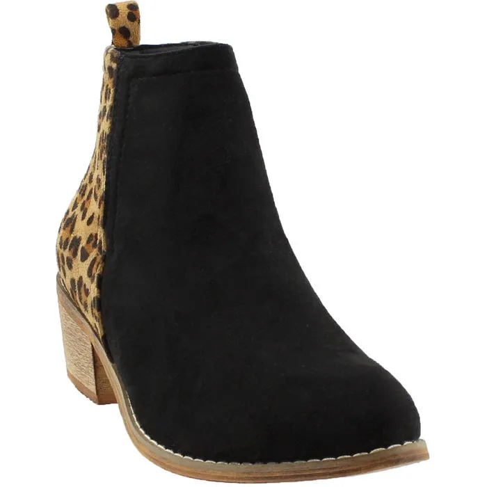 Shield Faux Suede Bootie