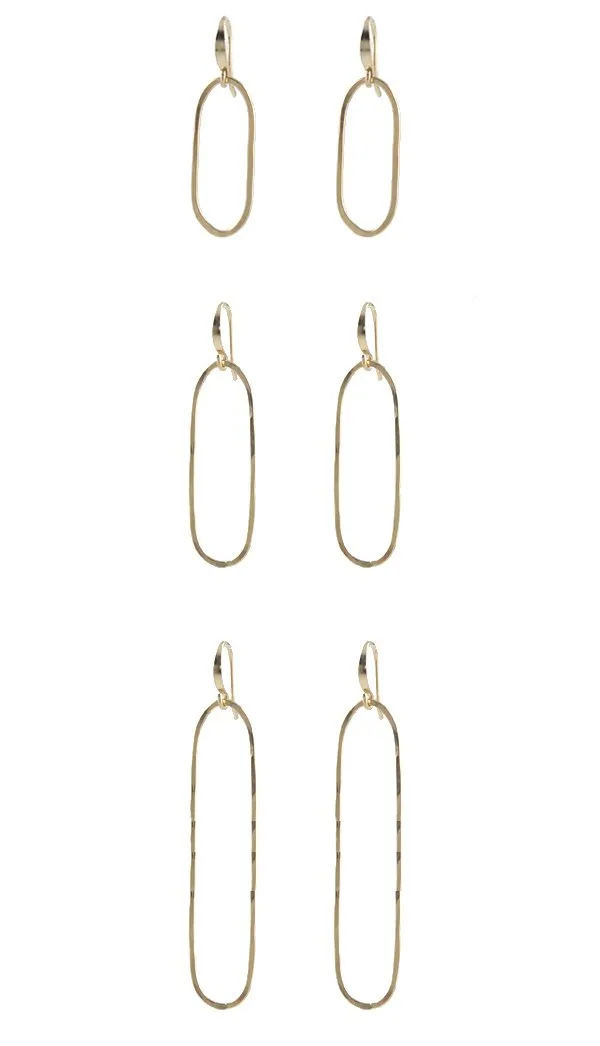 Slim Oval Earrings