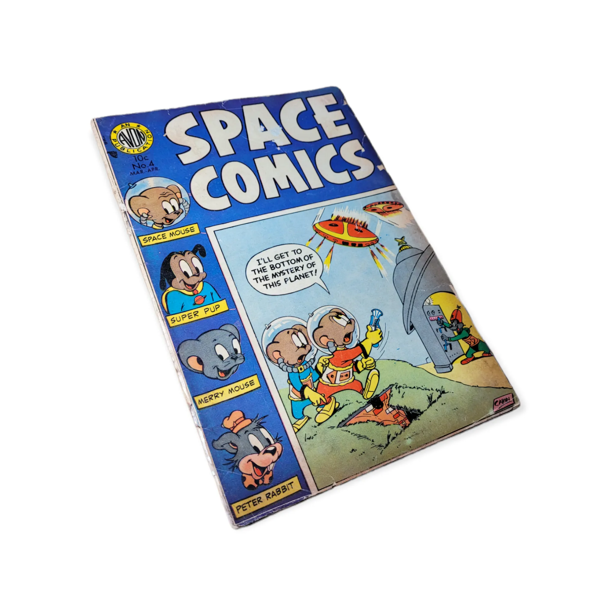 SPACE COMICS #4 Frank Carin FIRST ISSUE (1954) RARE/HARD TO FIND