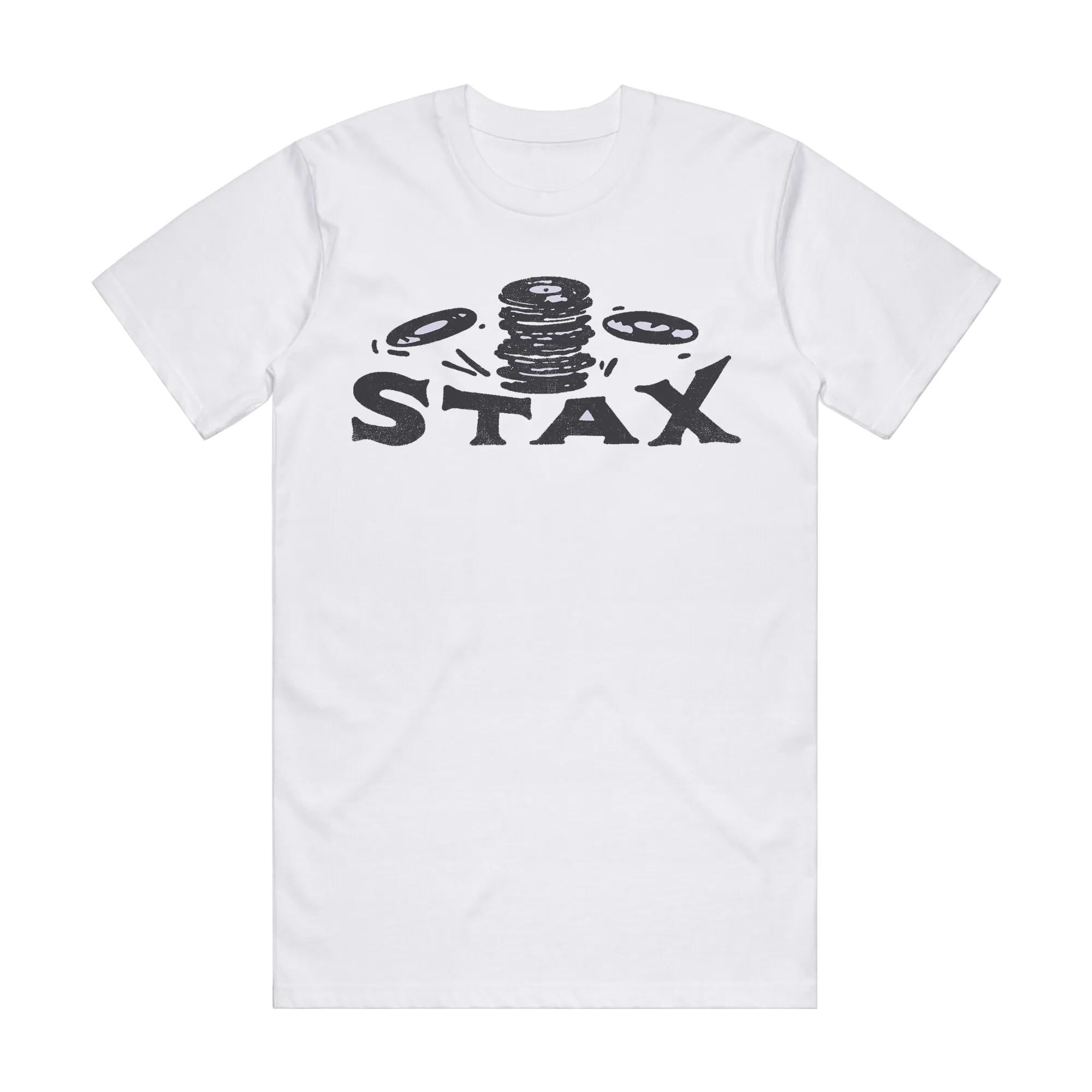 Stax "Falling Records" Logo T-Shirt (White)