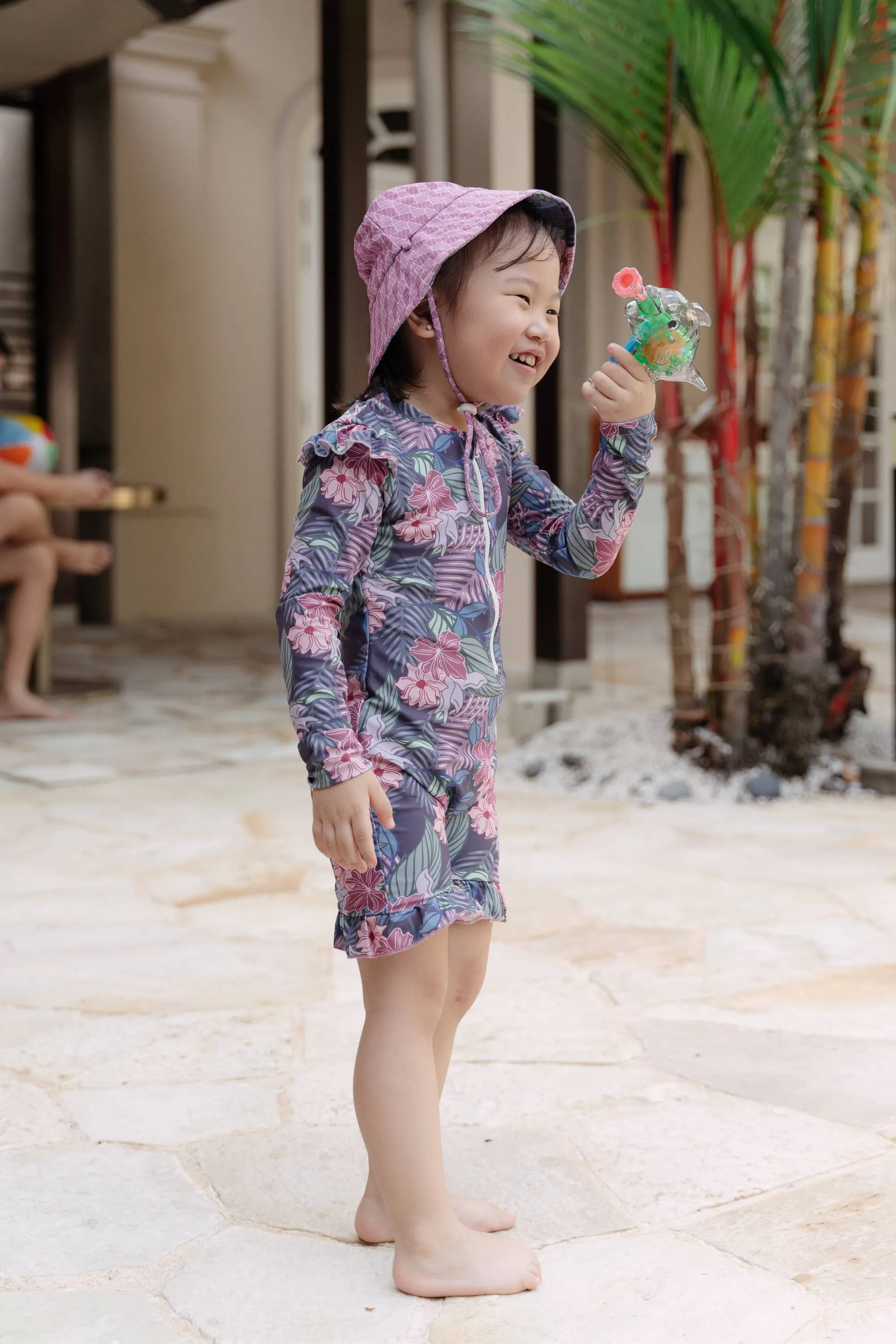 Tanjong Girls' Ruffle Long Sleeve Swimsuit