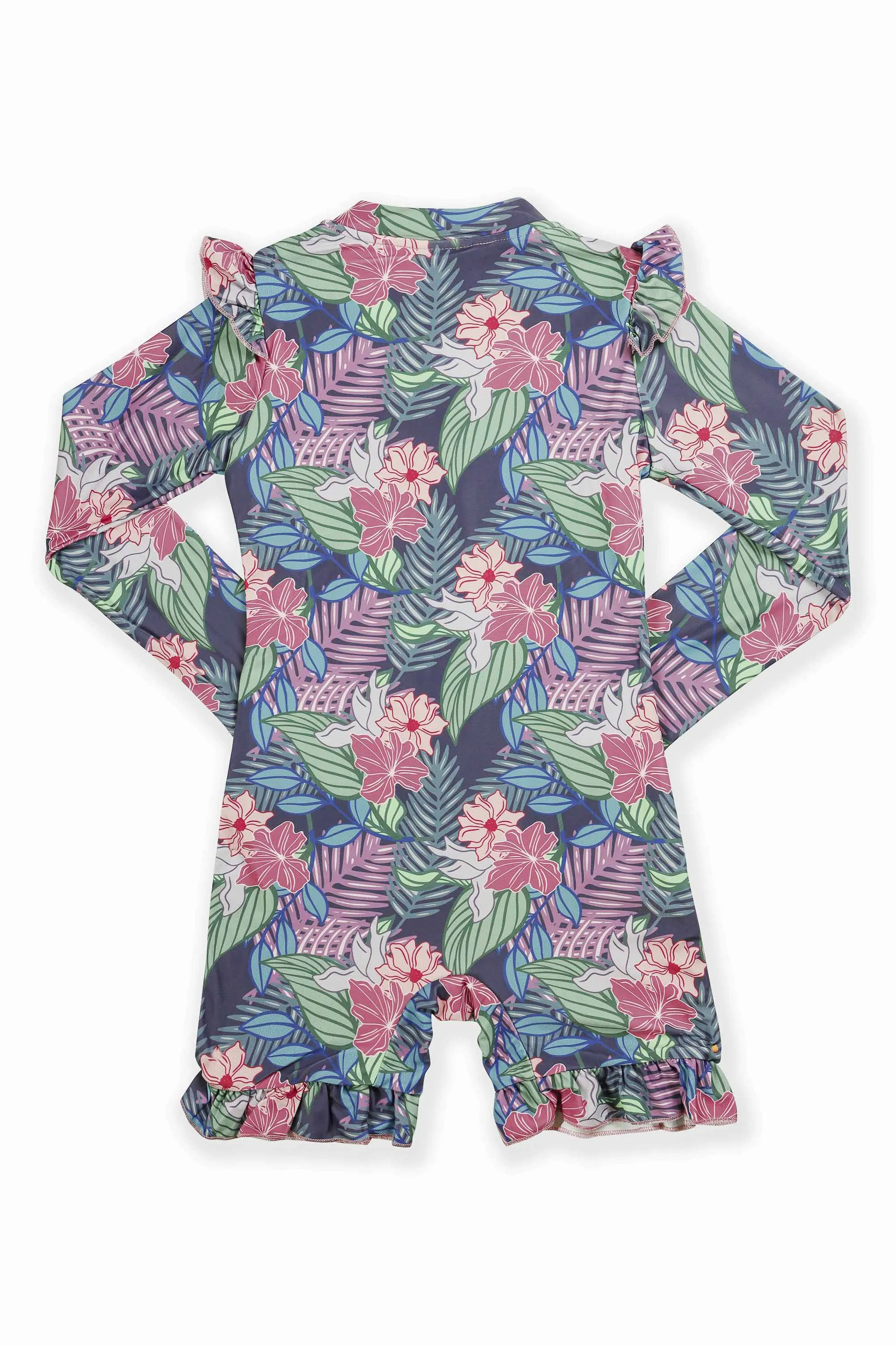 Tanjong Girls' Ruffle Long Sleeve Swimsuit