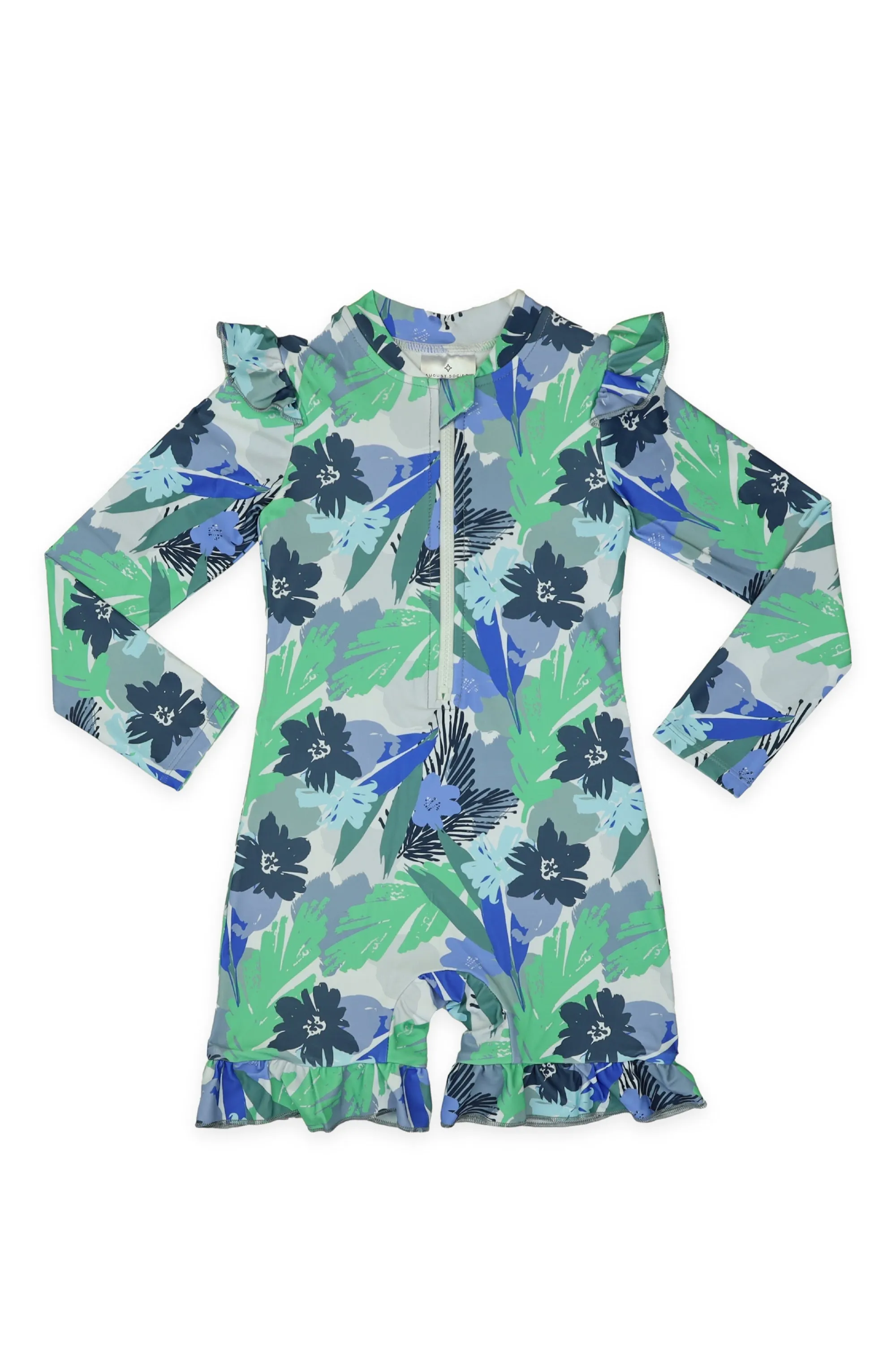 Tanjong Girls' Ruffle Long Sleeve Swimsuit