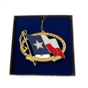 Texas Lone Star Flag Christmas Ornament 1998