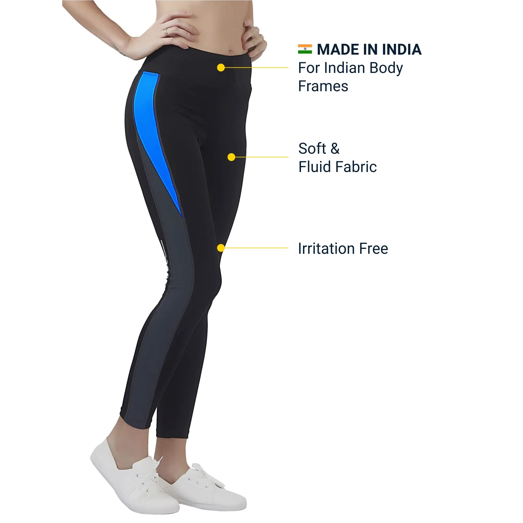 The Boost Women LEGGING (High Rise Waistband with hydro-dry Tech)