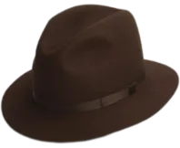 Tonak crushable fur felt Brown casual fedora hat