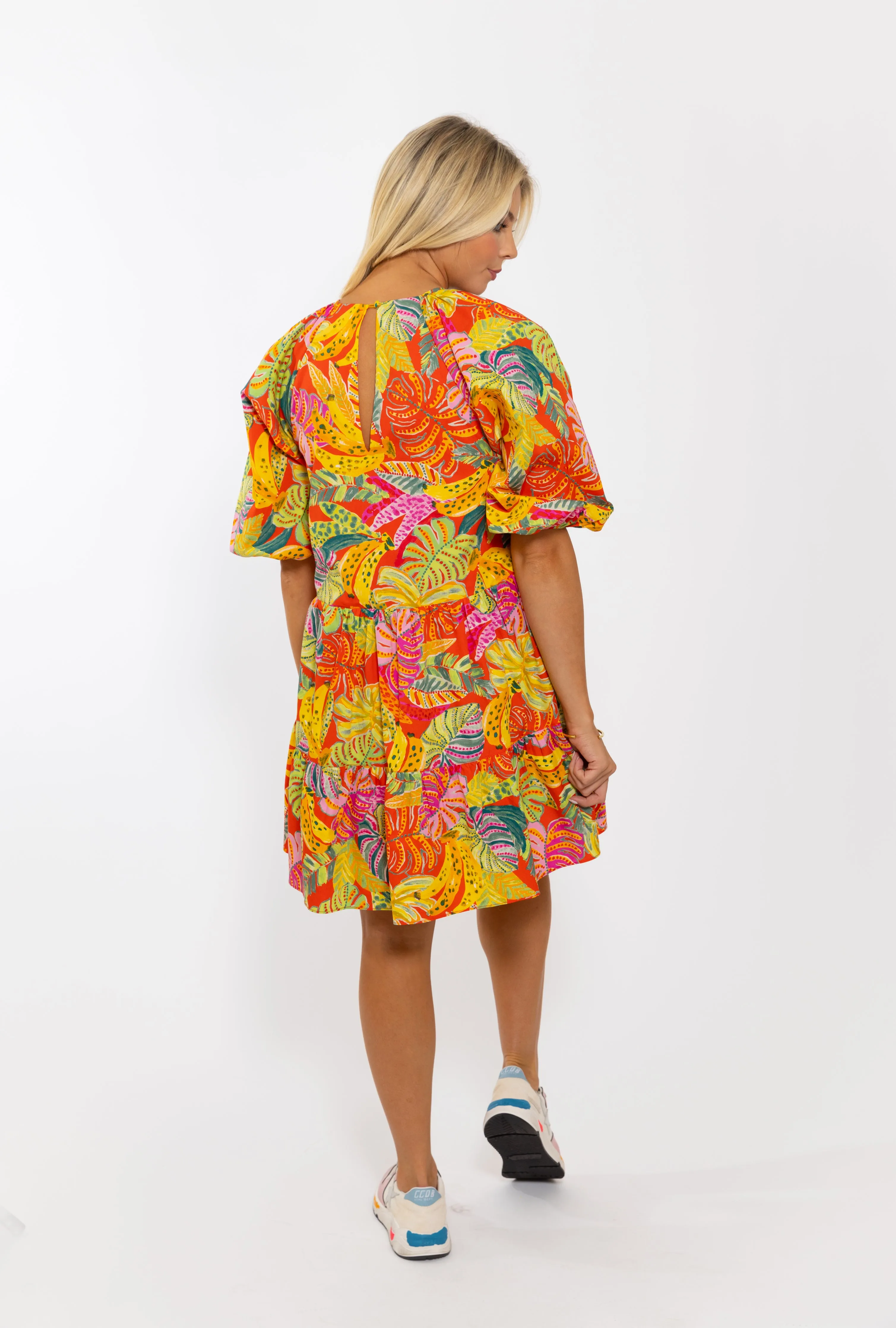 Tropical Palm Banana Dress