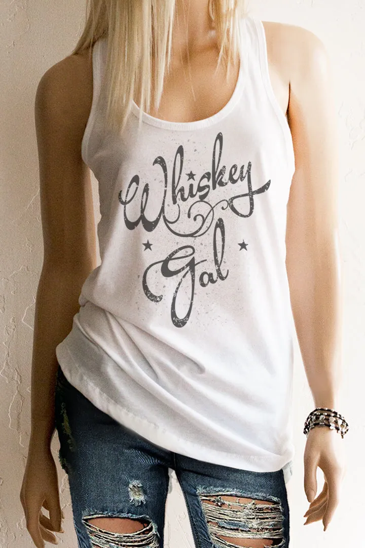 Whiskey Gal Racerback Tank Top all