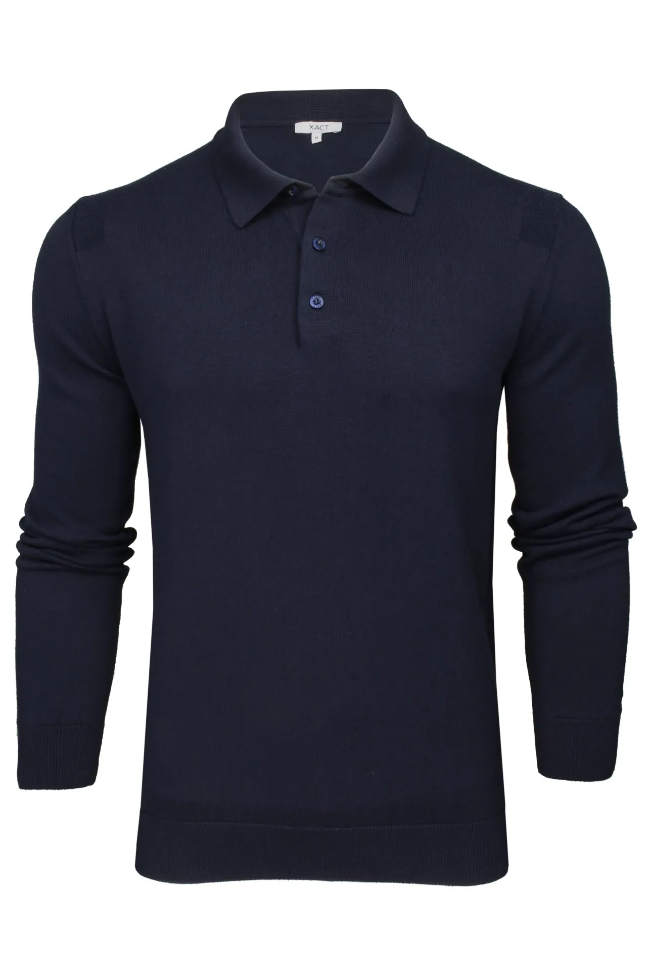 Xact Mens Knitted Long Sleeved Polo Shirt/ Jumper