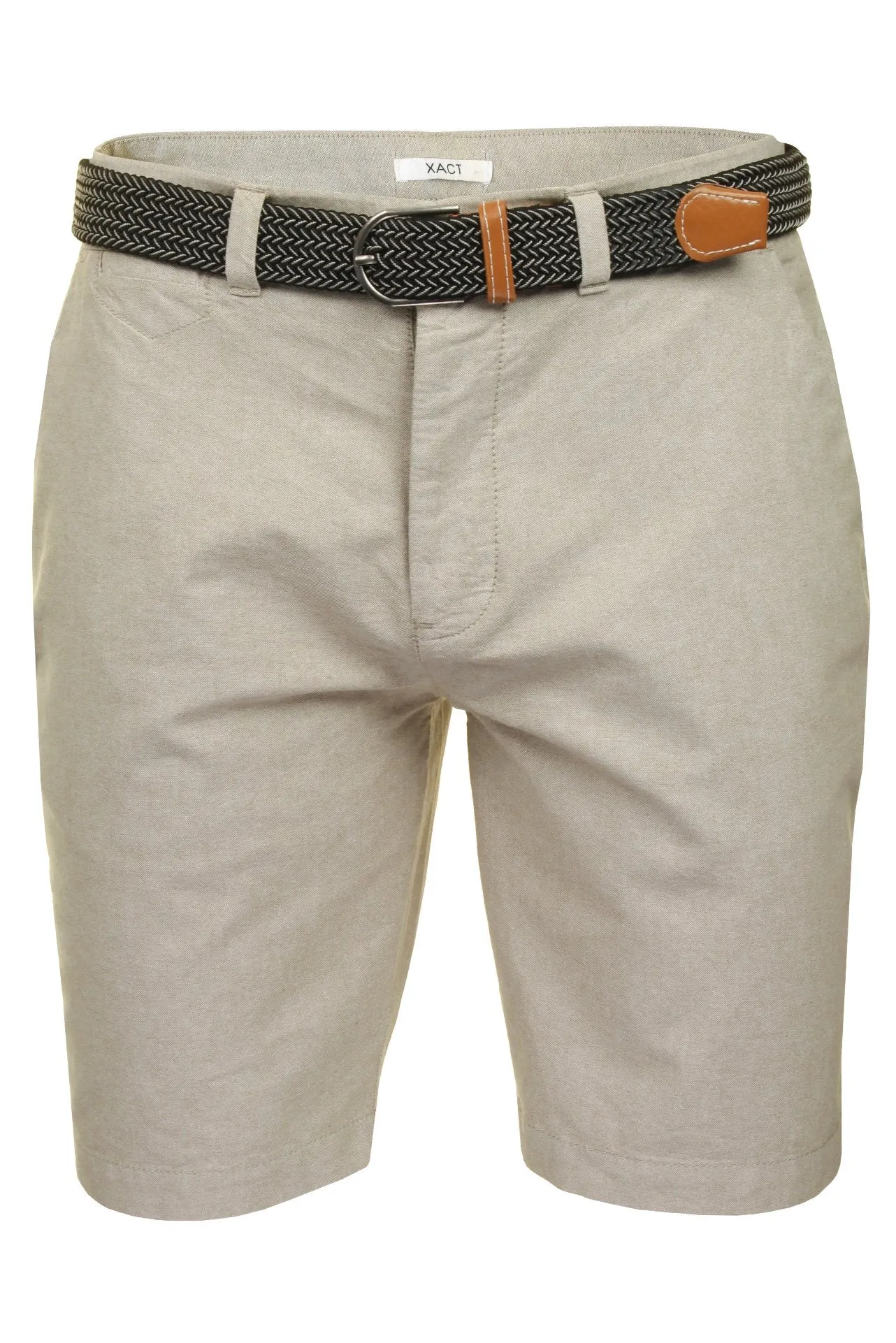 Xact Mens Oxford Chino Shorts with Belt