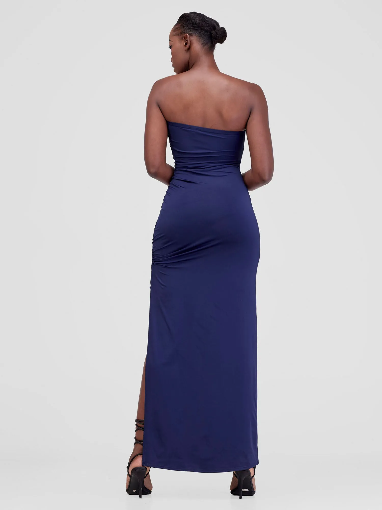 Zoya Luna Drawstring Maxi Dress - Navy